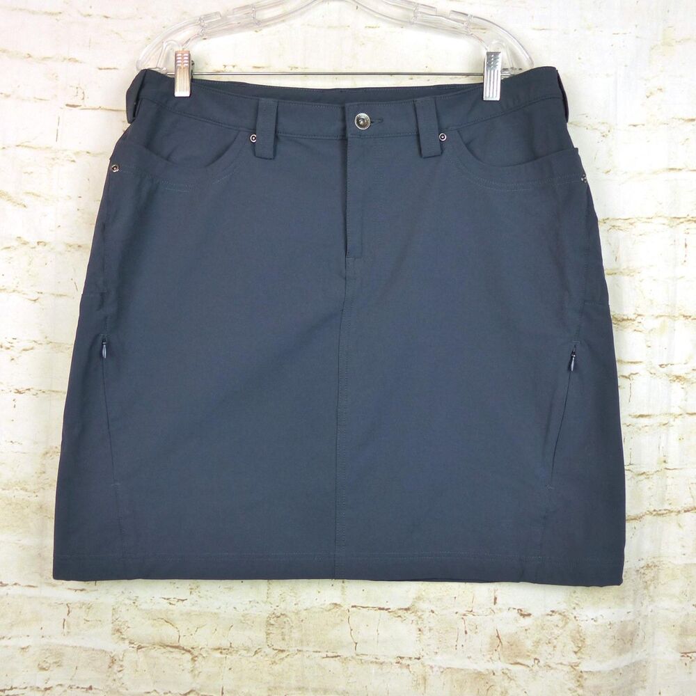 Duluth Trading Co Skirt Womens Size 16 Blue Performance Stretch Utility Pockets